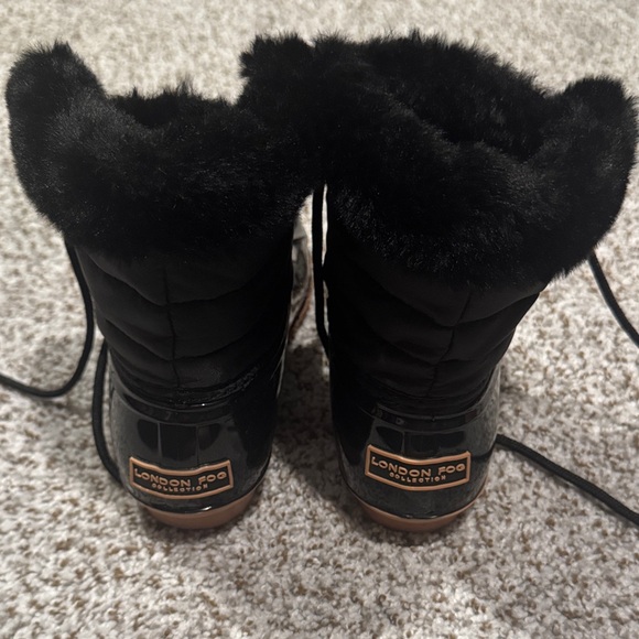 London Fog Shoes - London Fog Women's Black Quilted Winter Boots